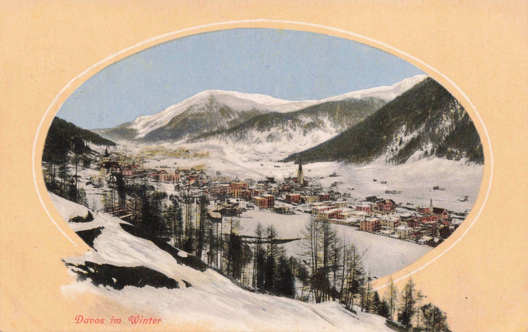Ansichtskarten: Davos im winter – Gebraucht aus Biasca von Blenio71