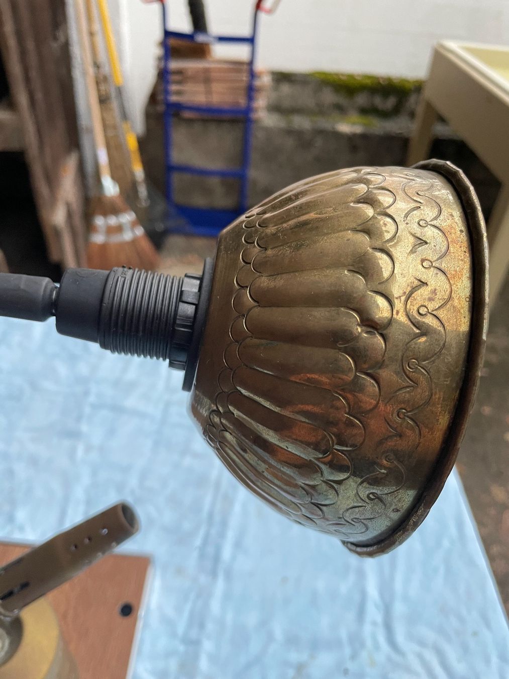 Lampade: Tischlampe aus Bunsenbrenner – Usato da Villmergen venduto da Bezdupe 3