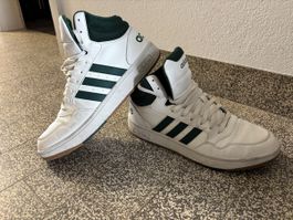 Adidas Hoops Mid Top Schuhe Weiss/Grün Gr. 45, Top Zustand! 