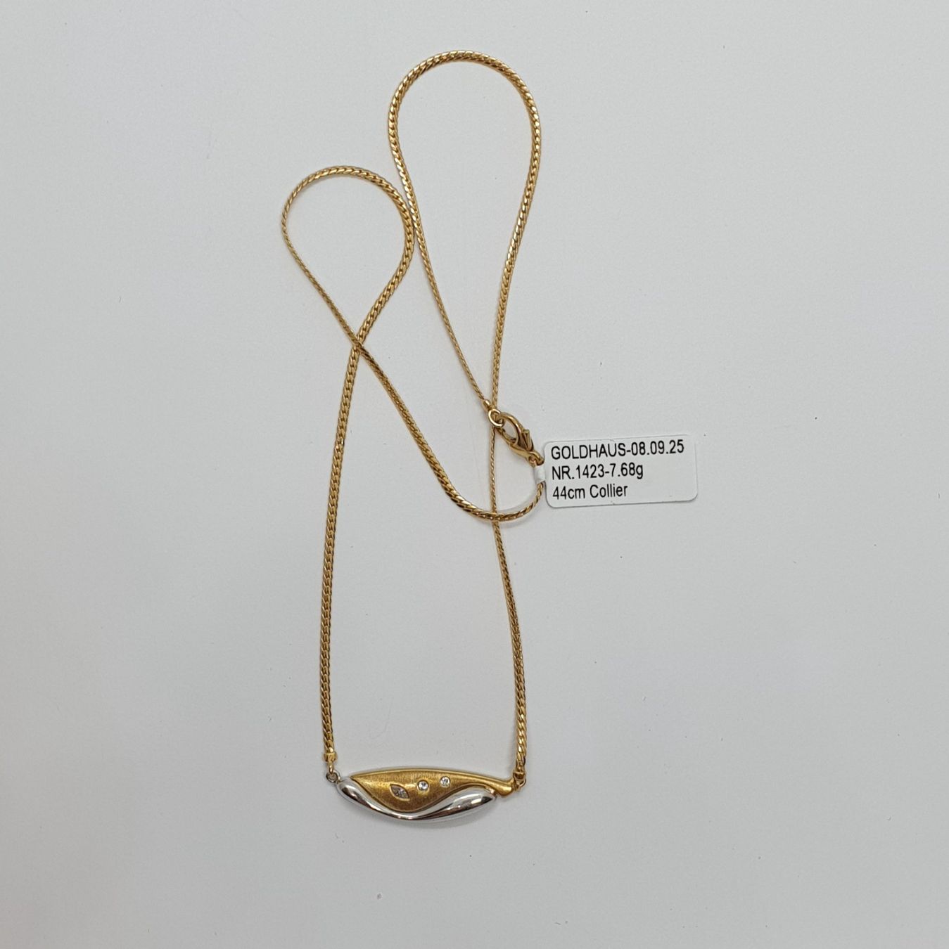 Catenine: Echt 18K Gold - 3x Diamant Collier – Usato da Luzern venduto da Luzern-Goldhaus 4