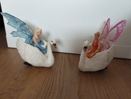 Schleich Bayala Elfen auf Schwan, zwei Stück, neuwertig!