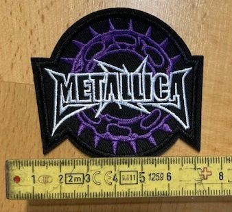 METALLICA Aufnäher RAIDERS SKULL - Gewebter Patch 9,5 X 11 Cm