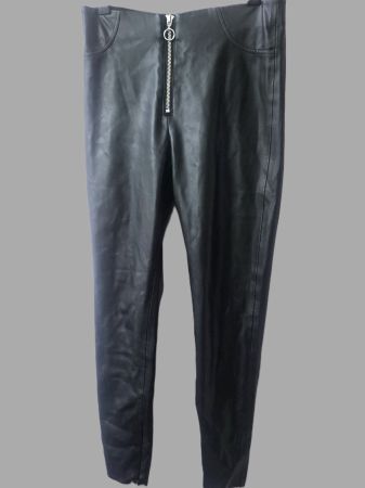 KUNSTLEDER Gr. 34 Jeggins Hose mit Blickfang Zipper... ZARA