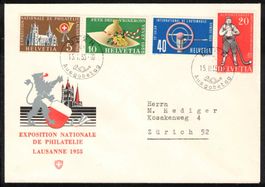 1955, FDC Serie Werbemarken