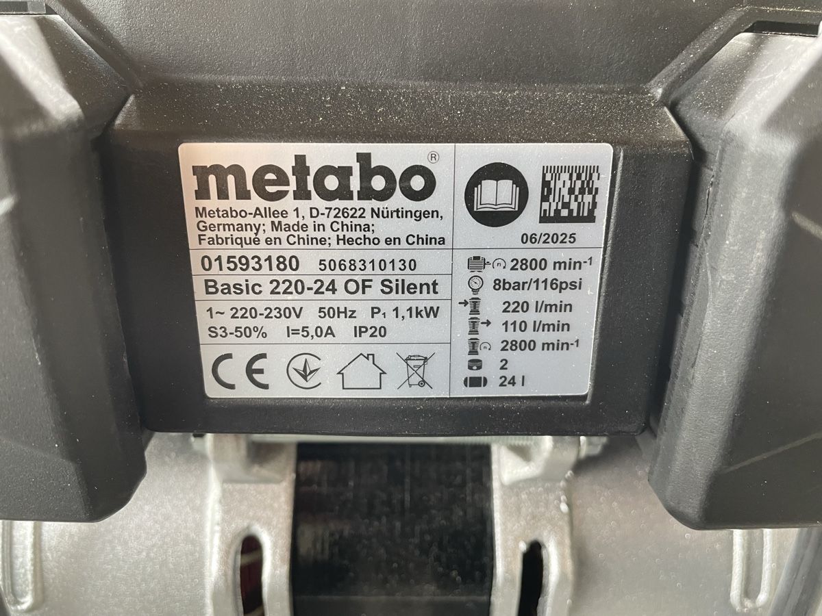 Metabo Compressori: Compresseur Metabo Basic 220-24 of silent 24 lt  – Usato da Chénens venduto da Dzodzet81 3