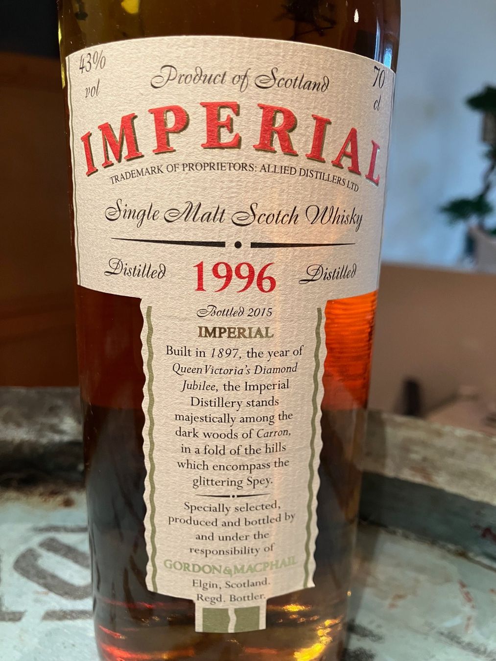 Bevande alcoliche: Imperial 1996 15 Years Gordon &Macphail – Nuovo e nell'imballaggio originale da Aarwangen venduto da concorde58 2