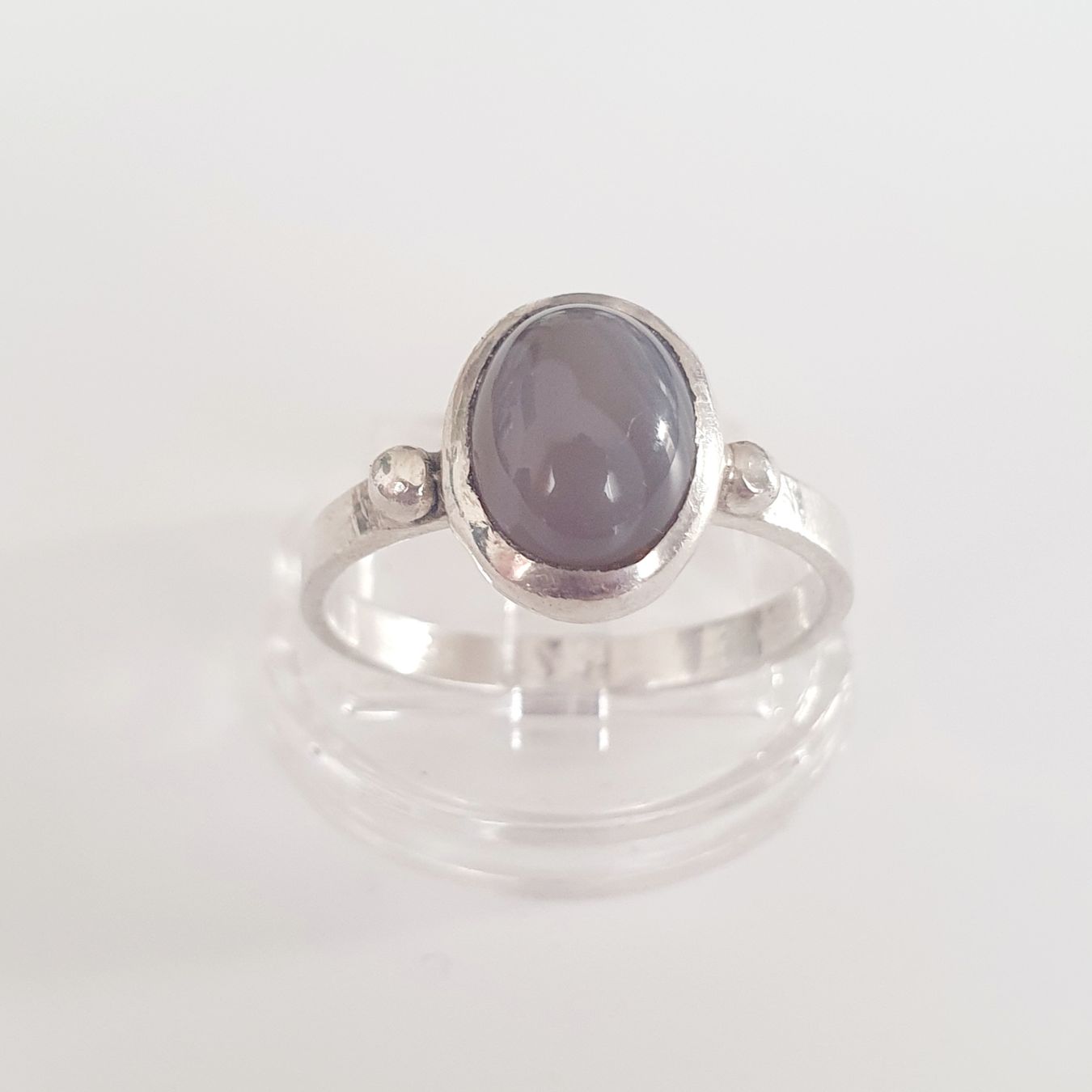 Bagues: Vintage Silberring 925 mit Chalcedon Edelstein, Gr 18.8mm – D'occasion à Kreuzlingen par Wunderkiste123 7
