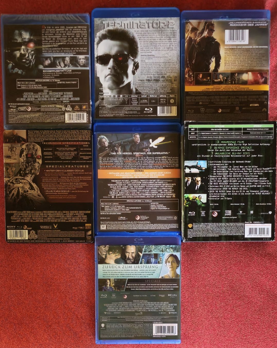 Tutti i DVDs: Terminator und Matrix Blu-ray Filme Konvolut – Usato da Auslikon venduto da pacomugi 1