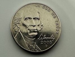USA 5 cents 2008 D Retour à Monticello