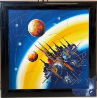 Signiertes Ölgemälde "Space" von Claus Schenk