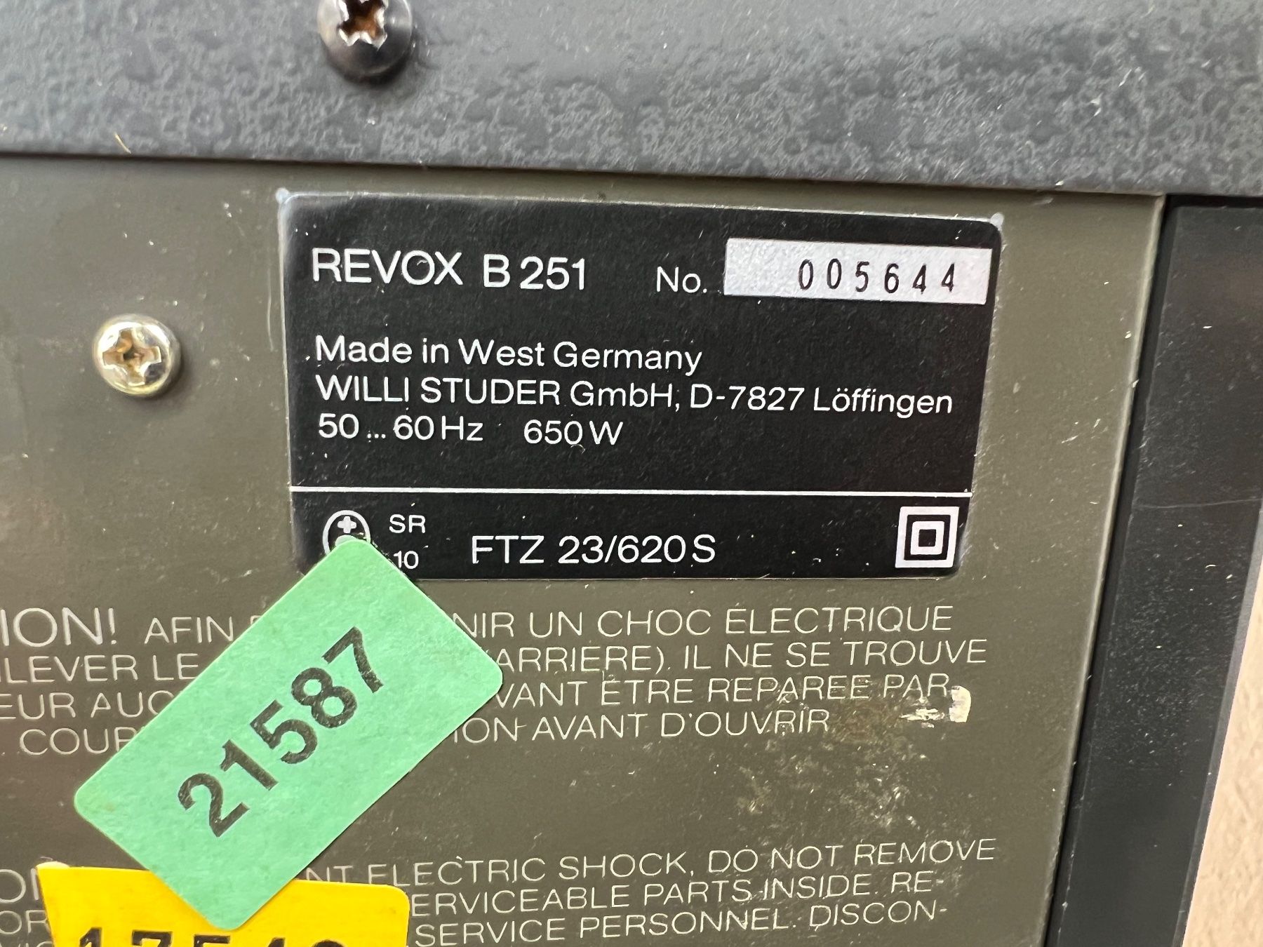 Revox Amplificatori: Revox B251 integrierter Verstärker – Usato da Gebenstorf venduto da Secondtronik 9