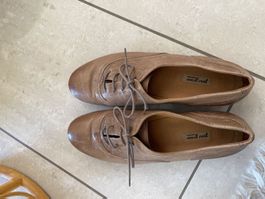 Paul Green Schnuerschuhe, hellbraun, Gr. 40 Leder Top!