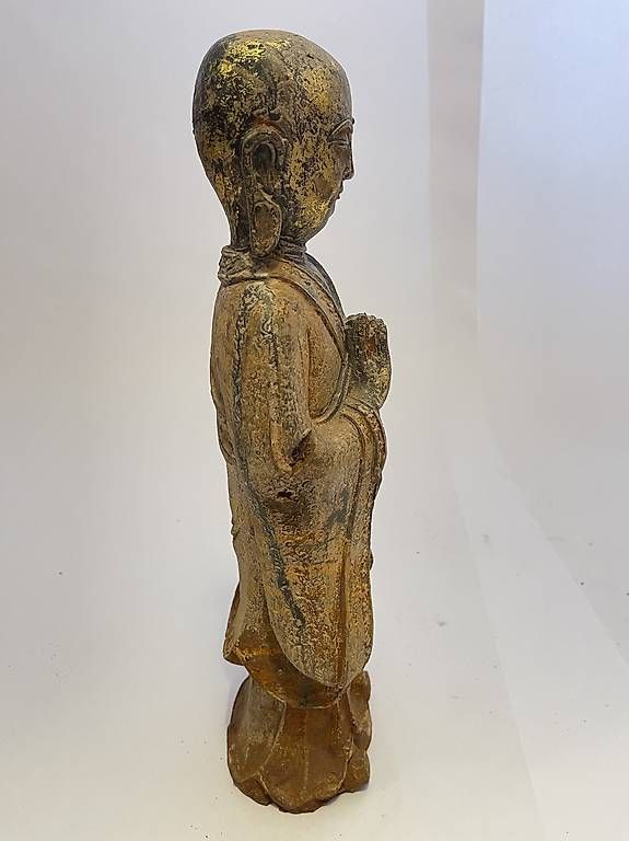 Skulpturen & Statuen: Asiatika - Buddhistischer Mönch aus Metall – Gebraucht aus Basel von Familymusic 2
