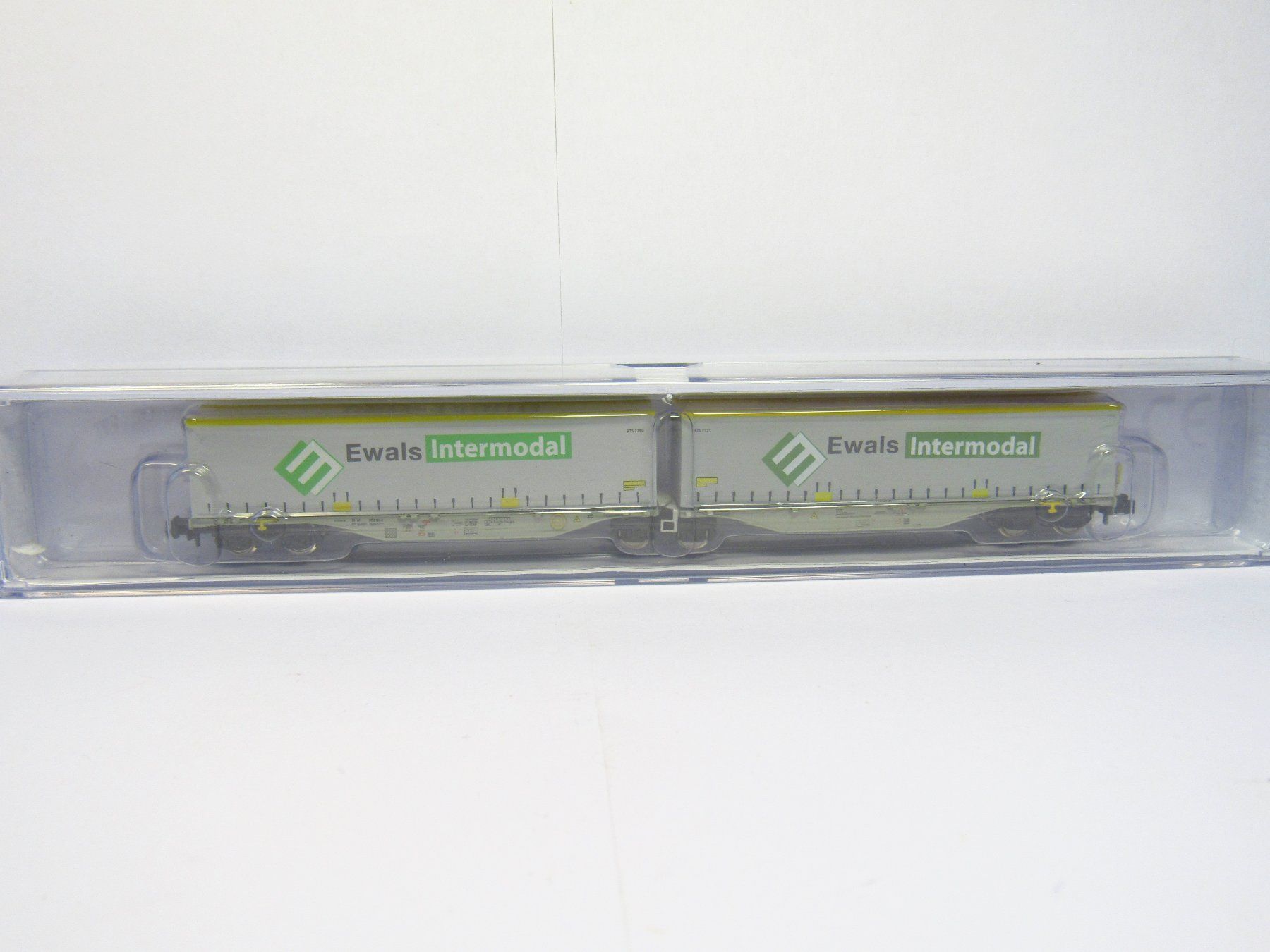 Rocky Rail Modellini di ferrovie: Rocky Rail N RR60113 Doppelcontainerwagen Ewals Intermodal – Usato da Langenthal venduto da pc-s1 4