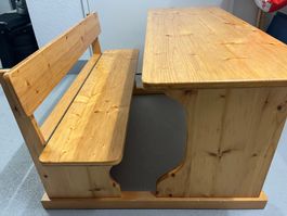 Kinder Schultischchen Holzbank