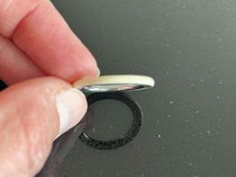 2 mm breiter Keramik Ring weiss