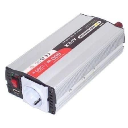 06187 - Spannungswandler 12V USB 600W / 1200W 2 Stecker