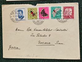 FDC PJ Satz Zürich- Novara- TOP !