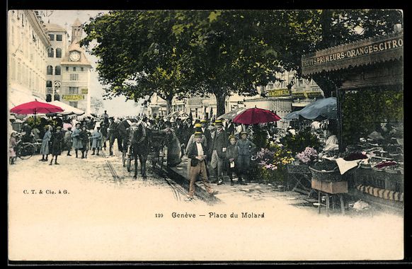Cartoline postali: AK Genéve, Place du Molard – Usato da Berlin venduto da bartko-reher