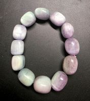💜💚 Wunderschönes Kunzit & Hiddenit Freiform-Armband C💚💜