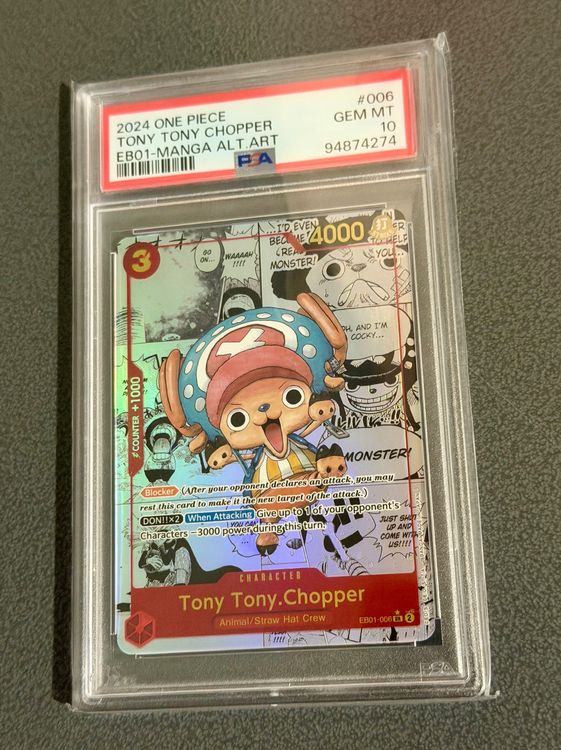 ONE PIECE EB01-EXTRA MANGA ALTART #006 TONY TONY CHOPPER Psa (Gebraucht ...