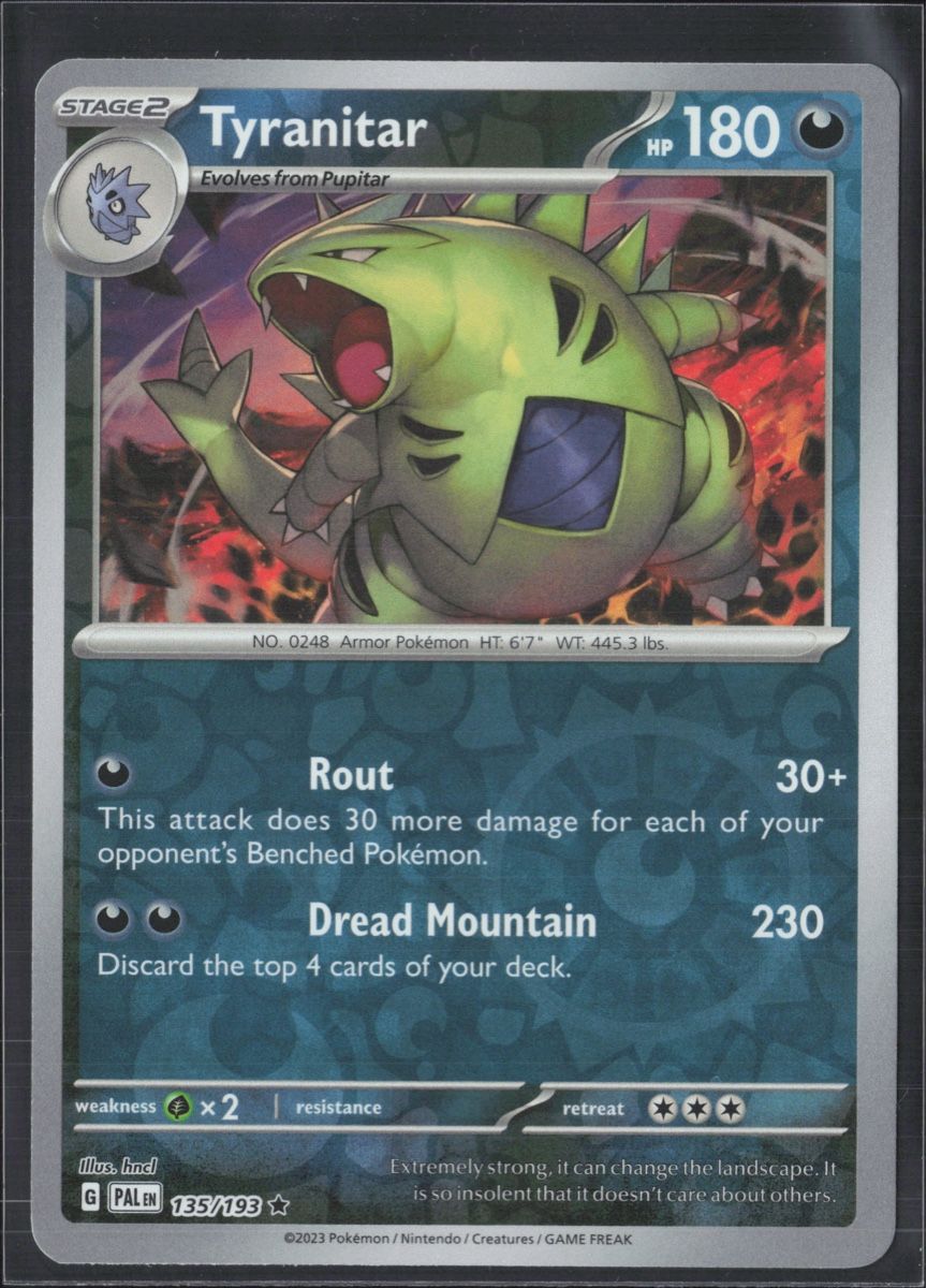 Pokémon Sammelbilder & Trading cards: POKÉMON / Tyranitar / Paldea Evolved / Reverse 🇺🇸 – Gebraucht aus Herzogenbuchsee von TCG-High-Quality