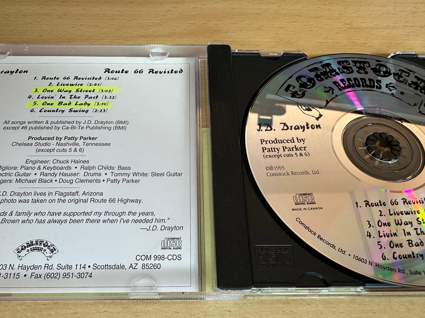 CD: Comstock Records - J.D. Drayton - Route 66 Revisted – Usato da Rikon im Tösstal venduto da Alpenmutz 2