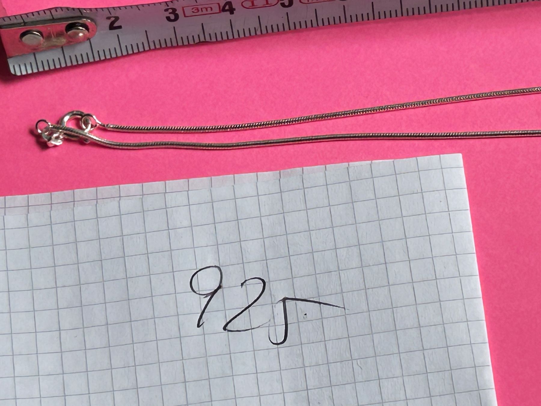 Catenine: Schlangenkette fein 925 mit Anhänger "white stone" – Usato da Laufen venduto da belleskulptur 7