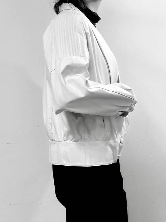 Giacche: Blouson cuir blanc vintage – Usato da Le Cerneux-Veusil venduto da Maraud01 1