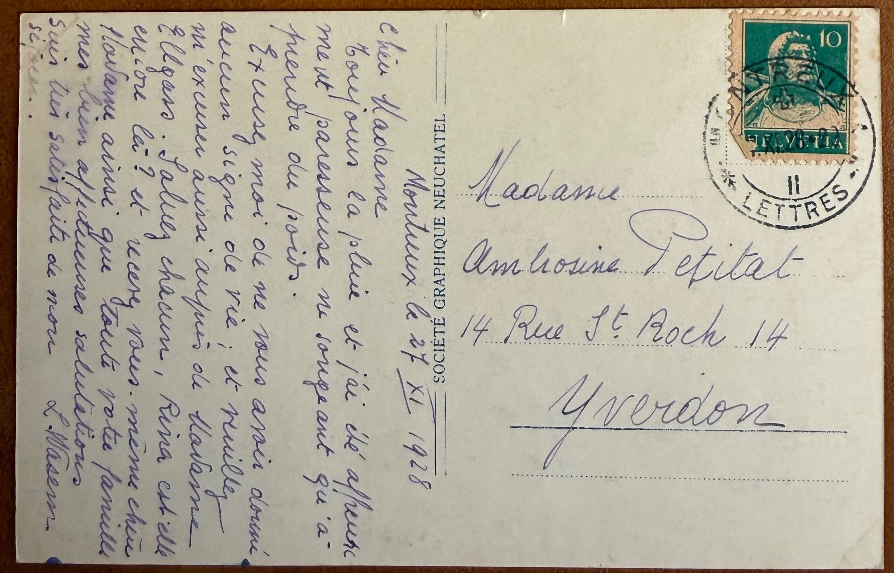 Cartoline postali: Montreux & Dents du midi 1928 – Usato da Lutry venduto da Ediego 1