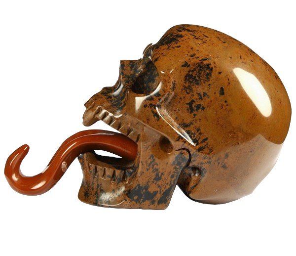 Minerali & Pietre curative: Mahagoni Obsidian Vampir Skull – Nuovo (secondo la descrizione) da Walenstadt venduto da vkt_qc8d 3