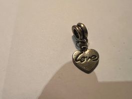 Süsser Herz Charm "Love" Anhänger Bead/Pandora