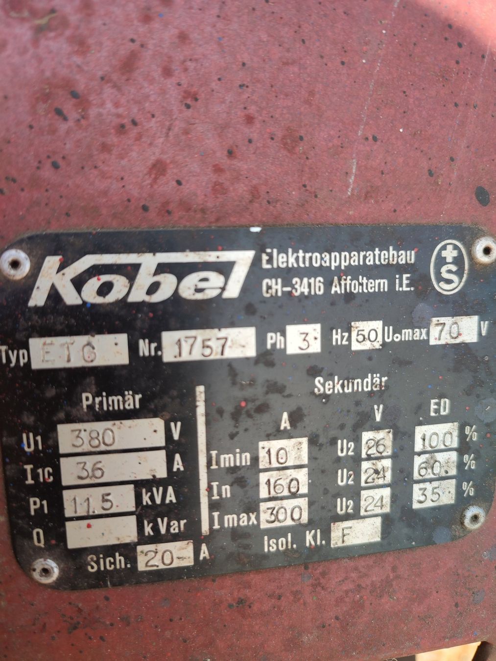 Postes à souder: Elektroden Schweissanlage – D'occasion à Wiesenberg par enzian026 1