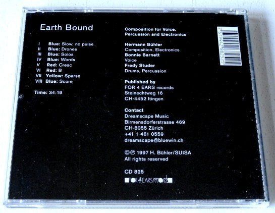 CD: Fredy Studer, Bonnie Barnett, Hermann Bühler - Earth Bound – Usato da Unterbäch VS venduto da Plasido 1