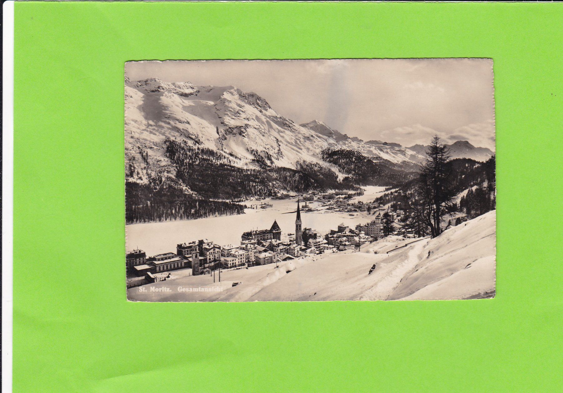 Cartoline postali: St. Moritz--Gesamtansicht – Usato da St. Peterzell venduto da neckertal