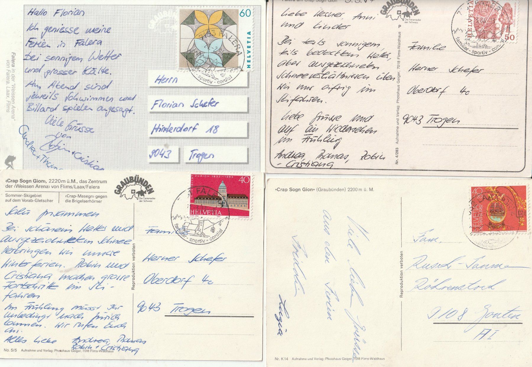 Cartoline postali: 10 Karten Flims-Laax-Falera – Usato da Lumbrein venduto da made02 3