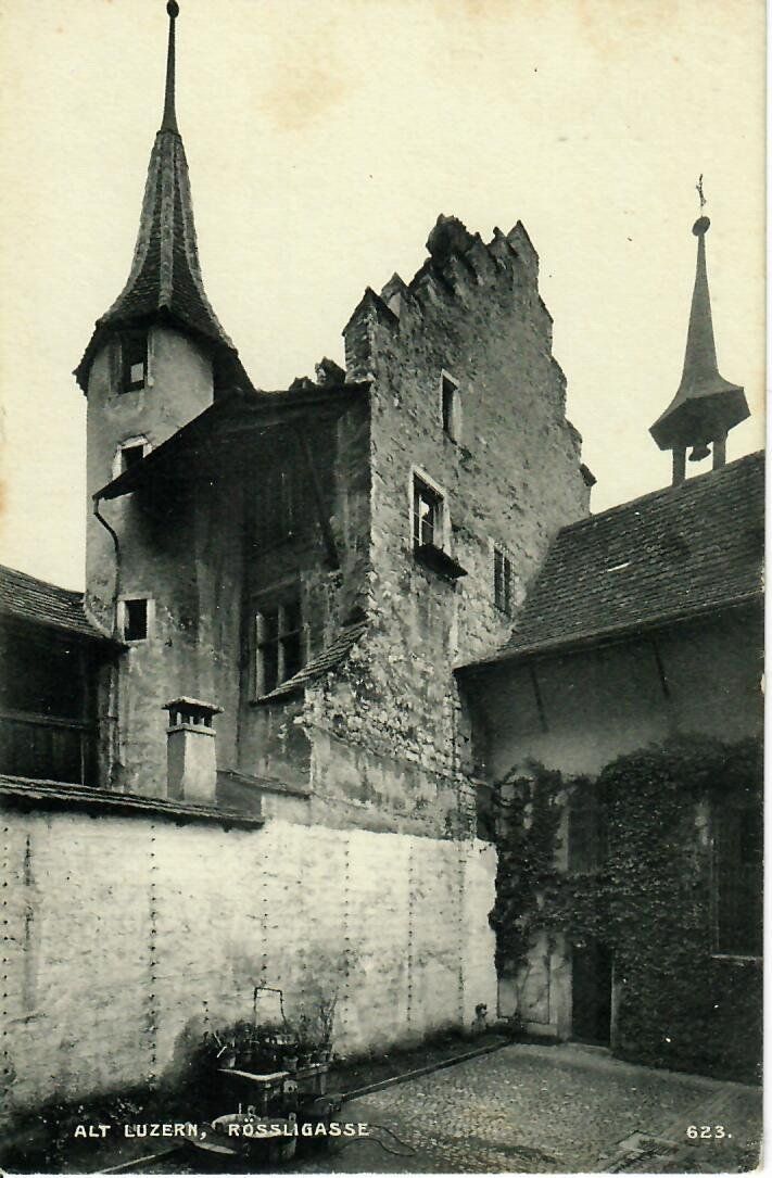 Cartoline postali: Luzern Rössligasse – Usato da Hochdorf venduto da Ziegel-16