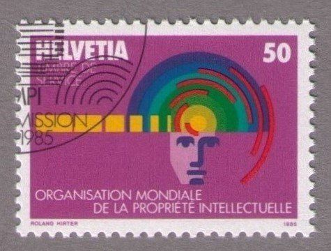 Alle Briefmarken: 1985_D Xll 5_Dienstmarken OMPI_GEISTIGES EIGENTUM_Kopf_ET ! – Gebraucht aus Marthalen von Ch_quality