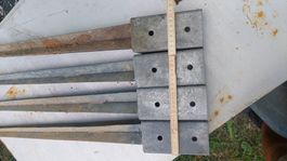 4xMetallpfosten ,Einschlagbodenhülse ,Stützen für Kantholz,