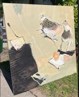 Armande Oswald peinture signé grand format 150x150cm