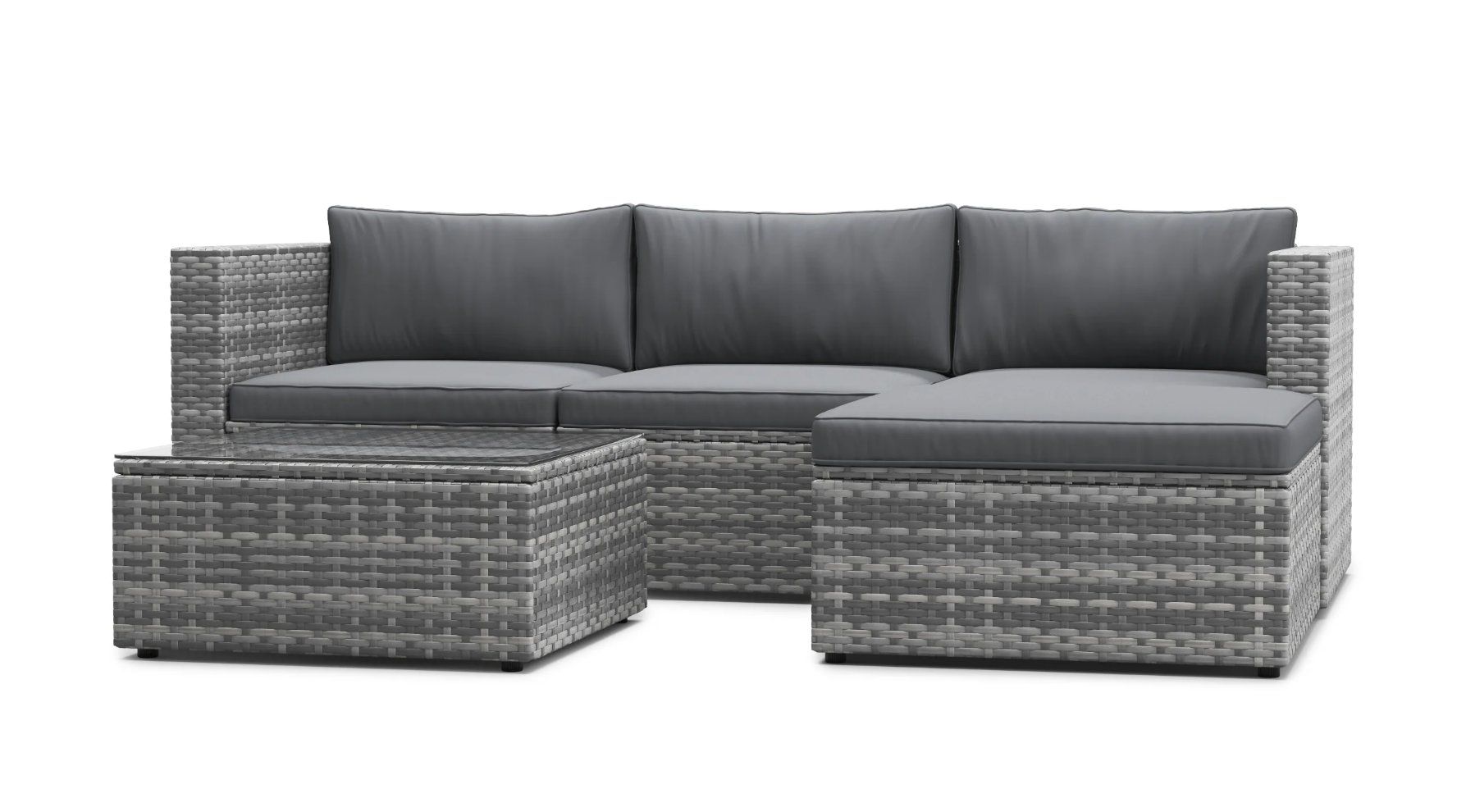 Divani: Rattanlounge MALIBU grau / anthrazit - Gratis Versand – Nuovo e nell'imballaggio originale da Kleinwangen venduto da Maluwa_GmbH 2