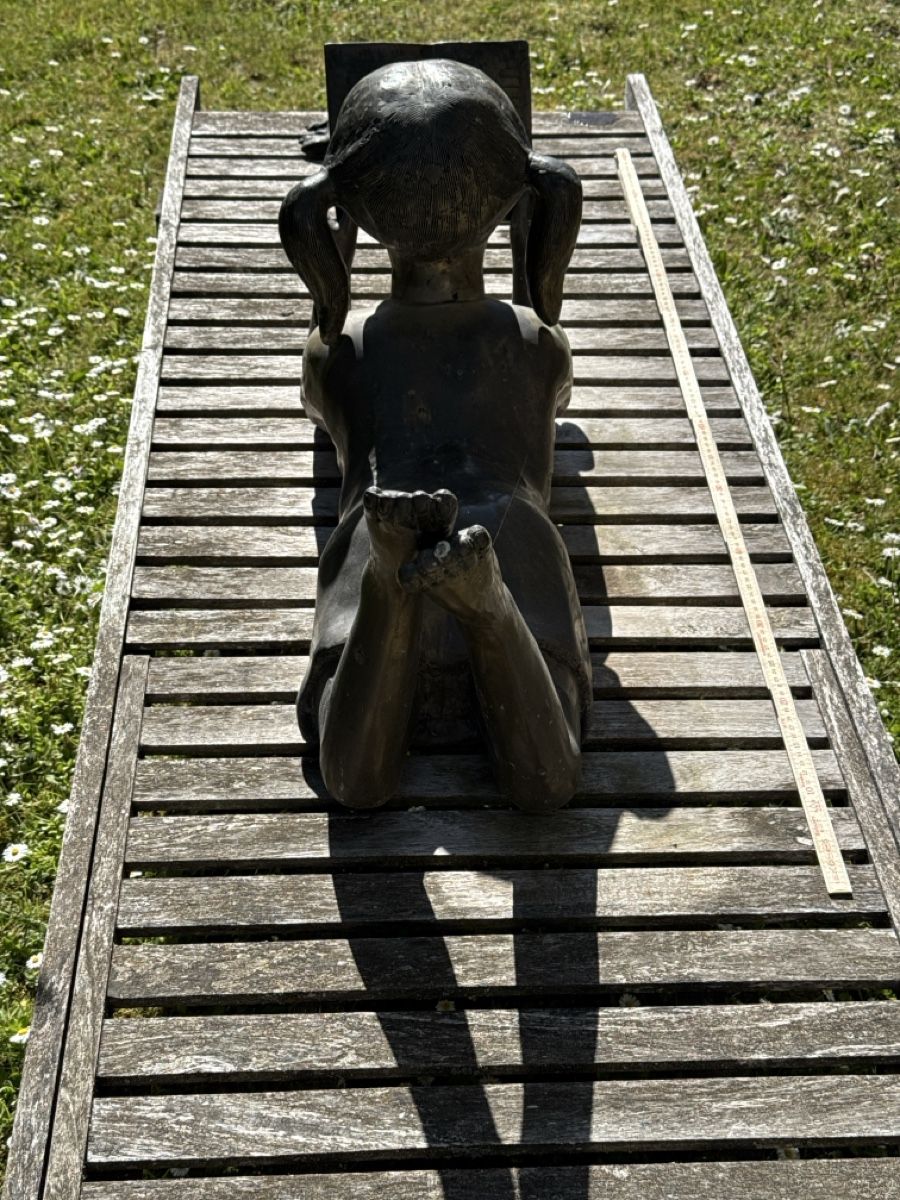 Sculture & Statue: Grosse Messingfigur Lesendes Mädchen, Garten Deko, Top! – Usato da Bassersdorf venduto da Buy_interest 4