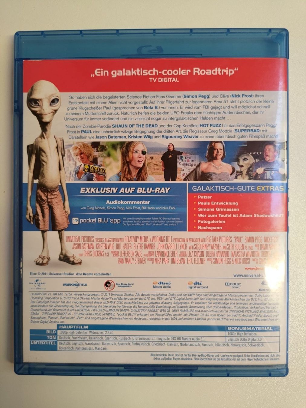 Tutti i DVDs: Paul - Ein Alien auf der Flucht – Usato da Liestal venduto da Kratzilla 2