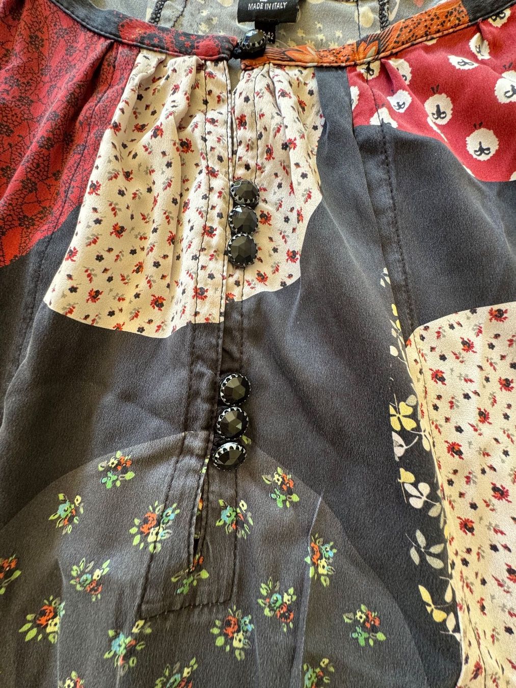 Vestiti: TRICOT CHIC Luxus Seidenkleid Patchwork Gr. IT42 DE 38 – Usato da Meiringen venduto da snahhanssnah 3