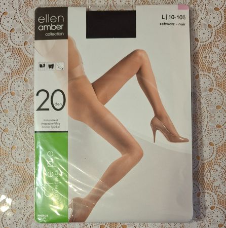 Ellen Amber Crêpe Strumpfhose 20den Gr.L Schwarz