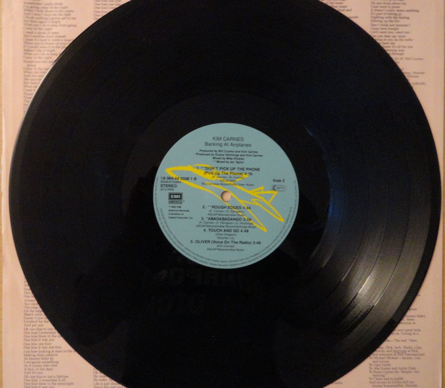 Dischi in vinile: KIM CARNES - Barking at Airplanes – Usato da Neftenbach venduto da Verk13 3