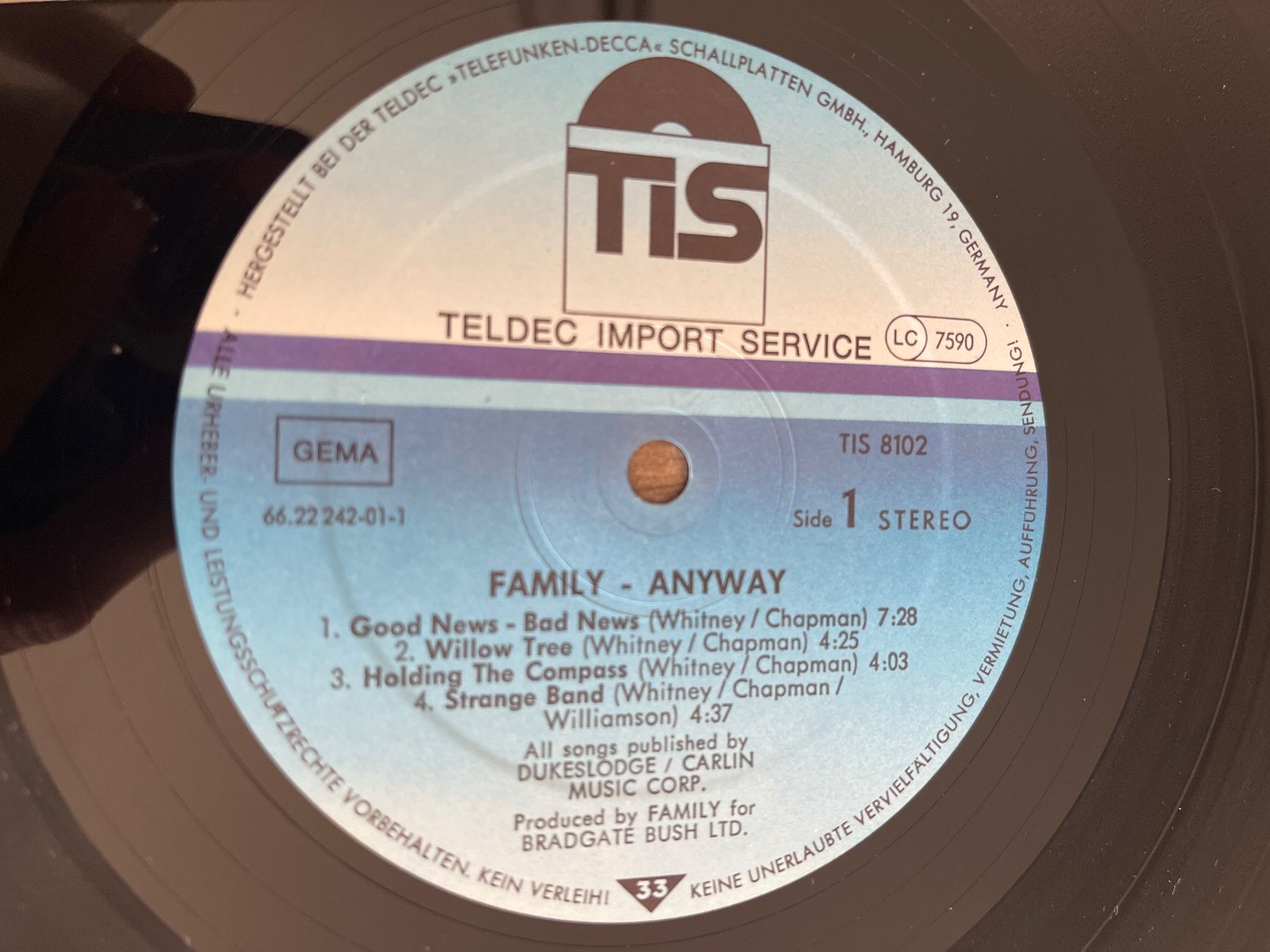 Dischi in vinile: A39/Family - Anyway – Usato da Frutigen venduto da Philippe_jsp 2