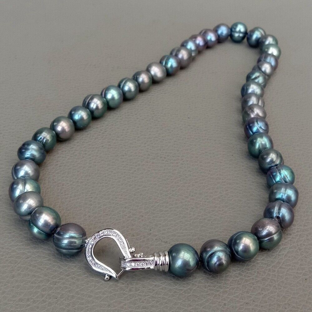 Catenine: Schwarz Lua Perlenkette Echt Collier Perle Vrai Halskette 1c – Nuovo (secondo la descrizione) da Prilly venduto da ilyria73 1
