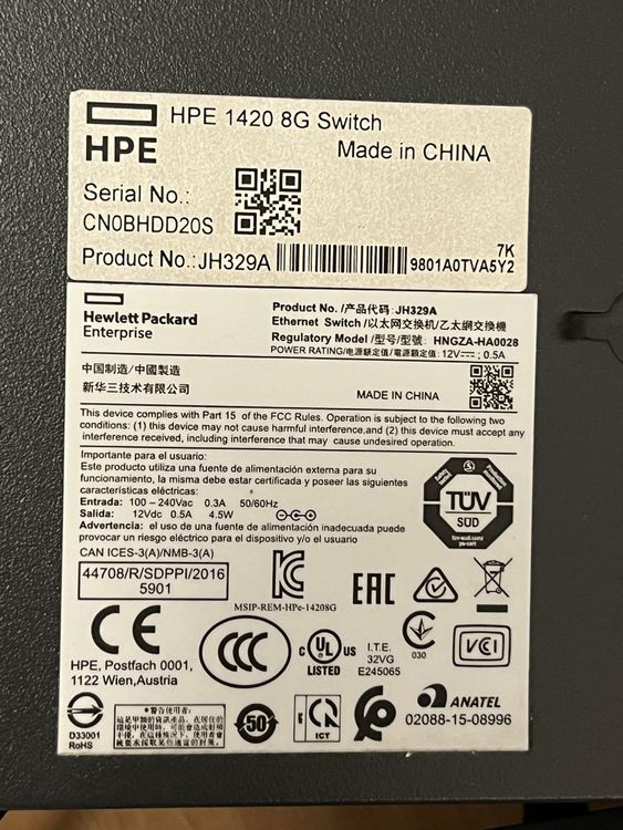 4 x HPE OfficeConnect 1420 8G Switch JH329A gebraucht (Gebraucht) in ...