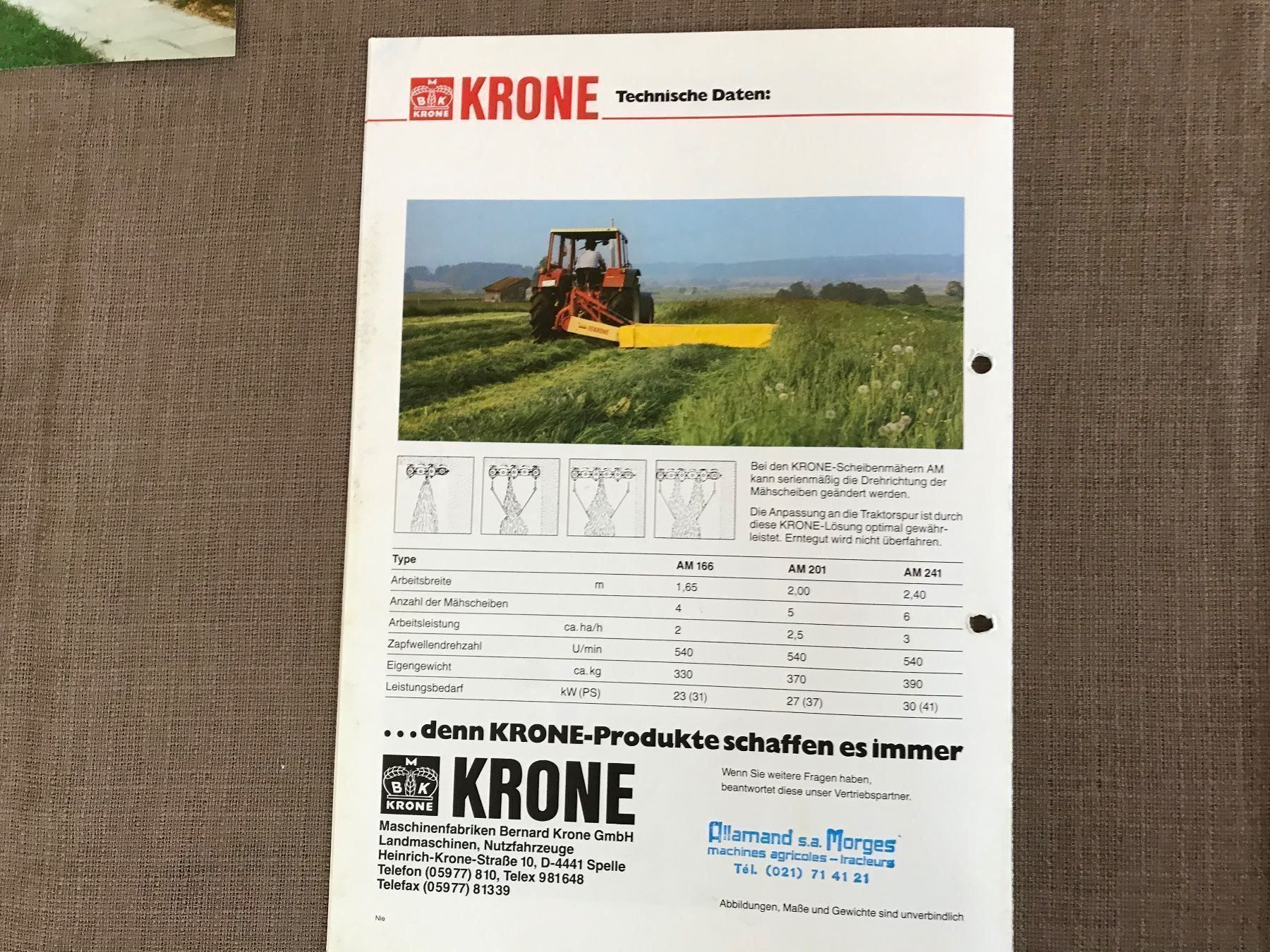 Tracteurs: Krone Prospekt – D'occasion à Balterswil par Jeko1967 2